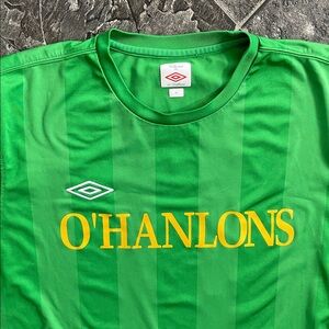 UMBRO Kelly Green O'Hanlons Sporty Athletic Soccer Football Streetwear Jersey
